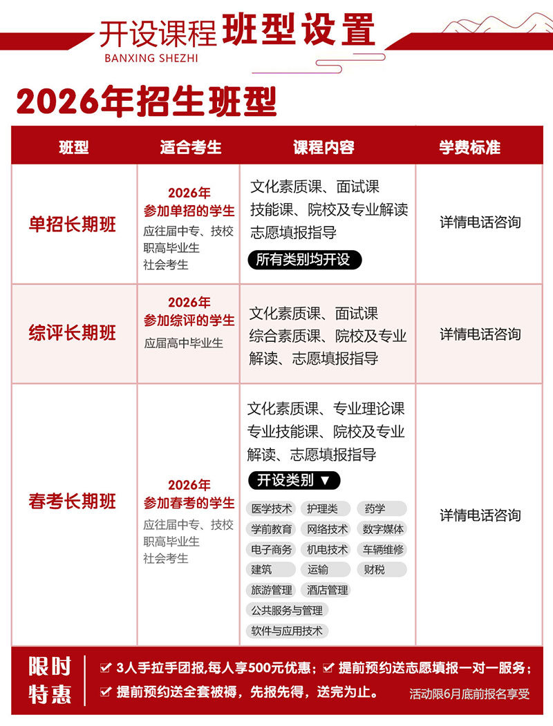2026年春考培训单招总评培训招生简章|助力考生顺利冲本！